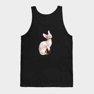 Sphynx Cat Blue and Green Eye Beauty Tank Top